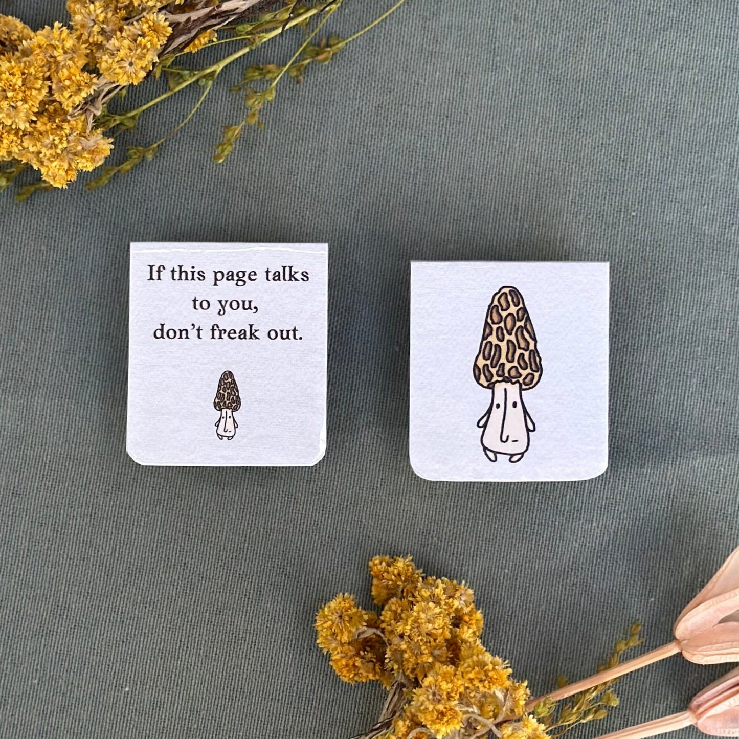 Mushroom magnetic bookmark | Signet magnétique des champignon
