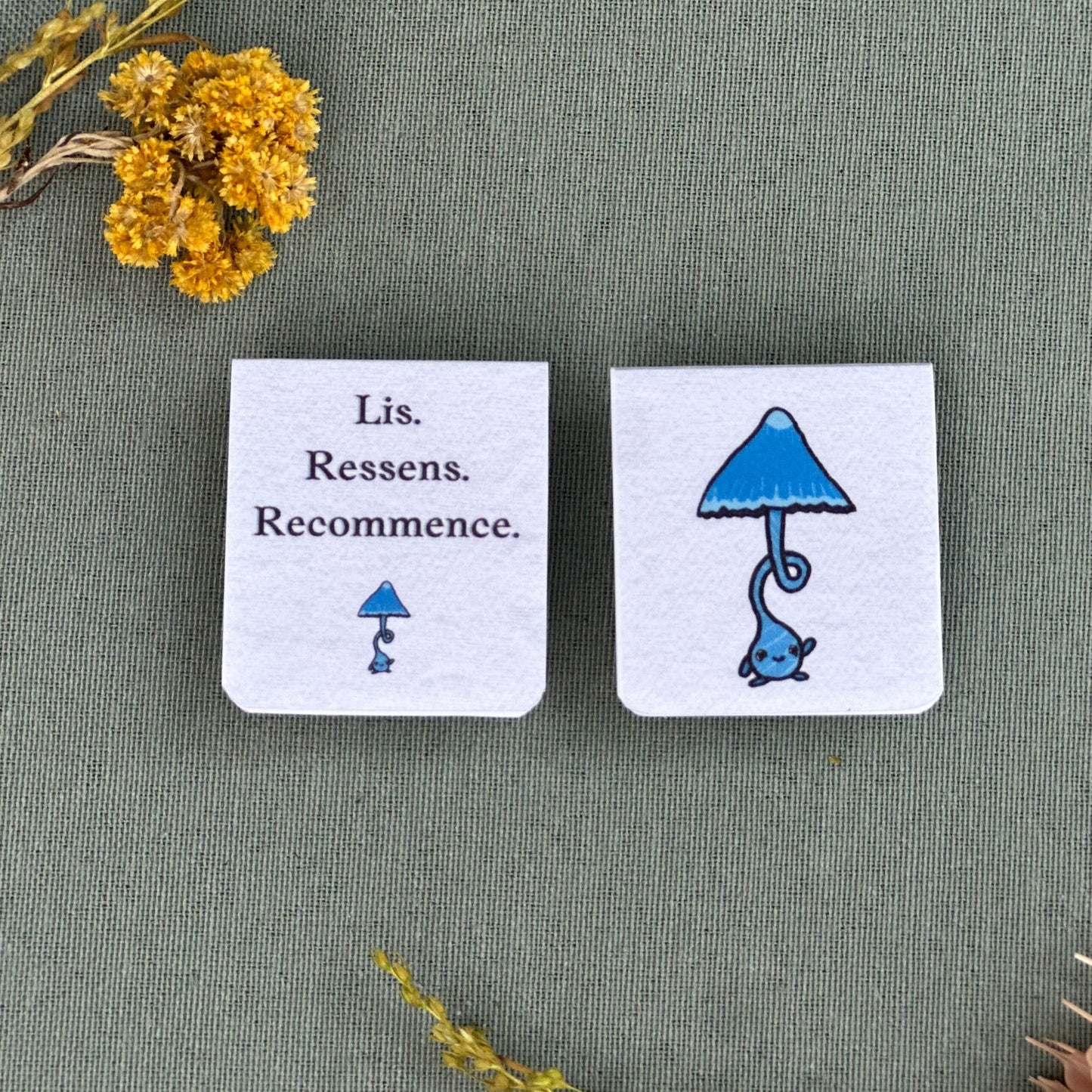 Mushroom magnetic bookmark | Signet magnétique des champignon