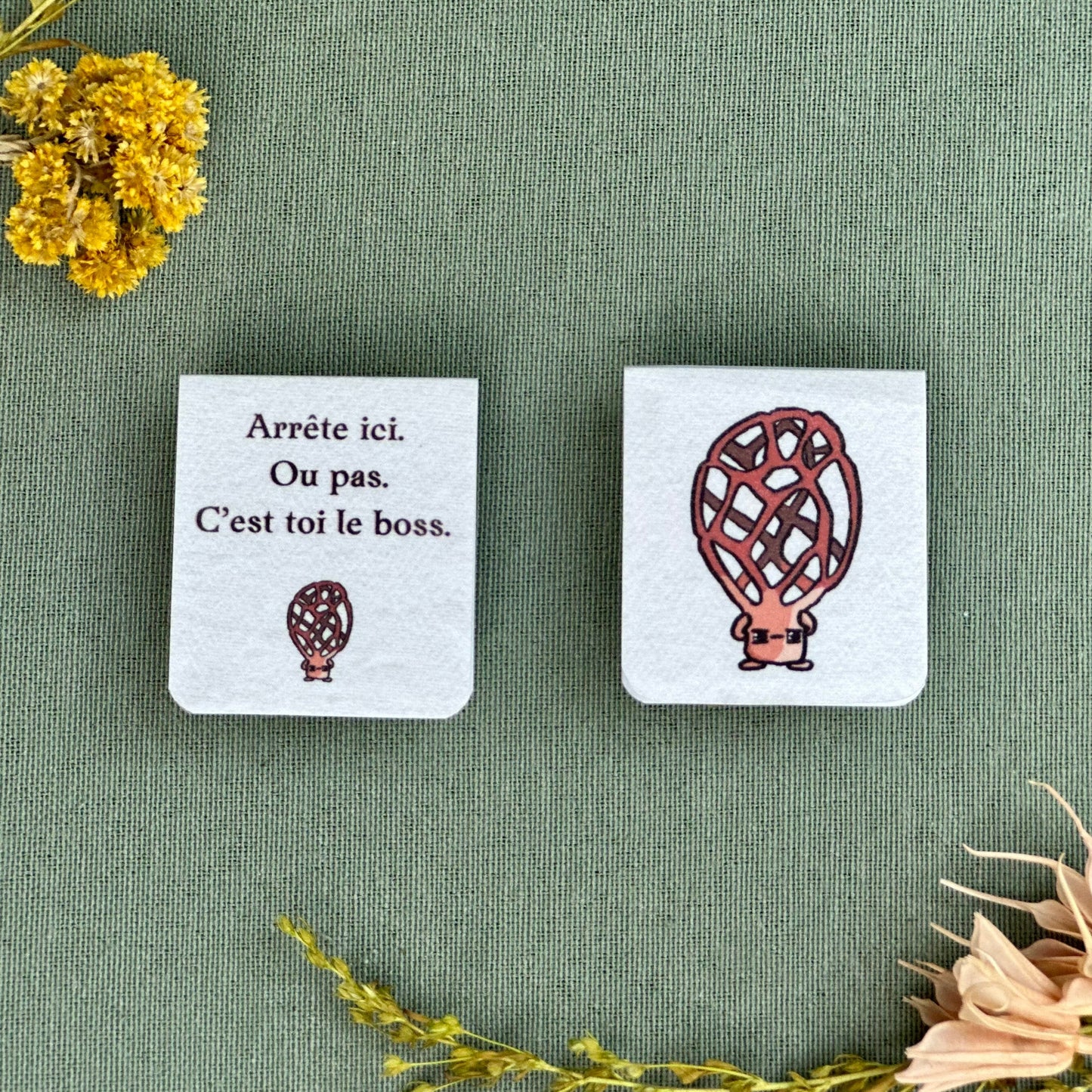 Mushroom magnetic bookmark | Signet magnétique des champignon