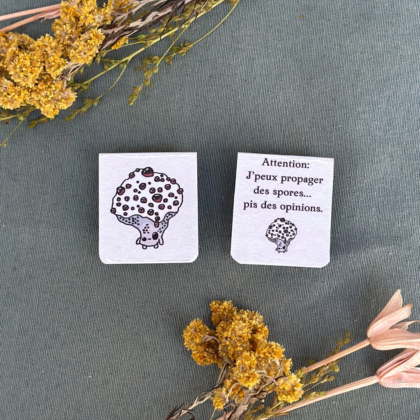 Mushroom magnetic bookmark | Signet magnétique des champignon